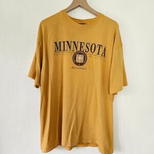 Jansport U‎ of Minnesota Alumni Short Sleeve Tee XL Mustard Yellow
